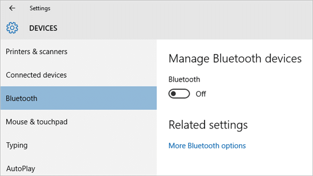 bluetooth manager windows 10
